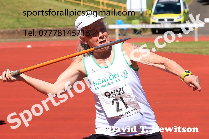 Womens javelin, 2024 NE Masters Track and Field Champs., Monkton Stadium, Jarrow.  Photo: David T. Hewitson/Sports for All Pics